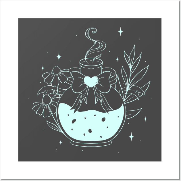 Mint Magic Potion - Chamomile and Greenery Wall Art by Cosmic Queers